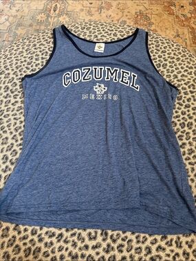 Cozumel Mexico Men's Blue Tank Top
